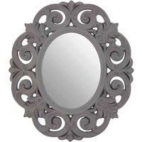 Interiors by PH Antique Grey Scroll Design Wall Mirror
