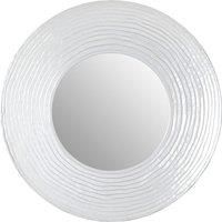 Premier Housewares Round Wall Mirror  Silver Finish