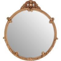 Orsina Tina Gold Finish Round Acanthus Leaf Wall Mirror