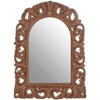 Interiors by PH Antique Brown Arc Leaf Wall Mirror