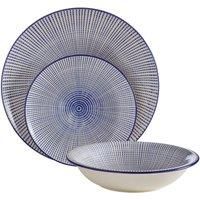 Premier Housewares 12Piece Maya Dinner Set  Blue