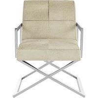 Contemporary Design Cross Base Chair, Comfortable Occasional Arm Chair, Durable Constructed Accent Armchair