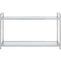 Orsina Luxe Design Console Table In Metal & Glass, Modern Table For Hallway, Distinctive Table For Livingroom in Silver