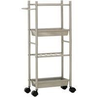 Maison By Premier 4 Tier Brush Nickel Trolley With 2 Baskets