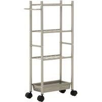 Premier Housewares 4 Tier Trolley, Nickel