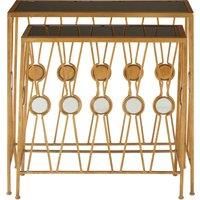 Orsina Durable Set Of 2 Rectangular Console Tables, Stylish Hallway Table, Easily Maintained Modern Console Table in Gold