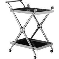 Premier Housewares 2 Tier Drinks Trolley - Silver