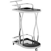 Nova 2 Tier Silver Wavy Design Trolley