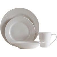 Premier Housewares 16Piece Ribbed Dinner Set  White