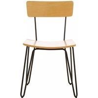 Orsina District Chair, Contemporary Wood Back Chair, Space- Saving Wooden Chair, Comfortable Living Room Chair in Yellow