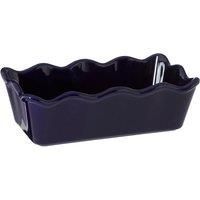 Premier Housewares Blue Casserole Dish Modern Retro Ceramic Baking Tray Oven Proof Roasting Dishes High Gloss Lasagne Deep Dish w26 x d15 x h8