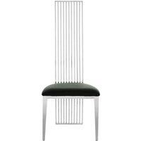Orsina Durable Silver Finish Dining Chair, Versatile Modern Chair For Dinner, Sleek Luxury Chair For Livingroom
