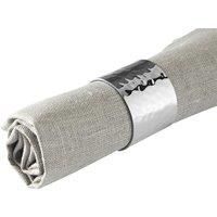Premier Housewares Napkin Rings, Silver, One Size