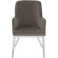 Versatile Grey Velvet Dining Chair With Silver Finish Legs, Durable Dining Chair, Sleek Dining Chair
