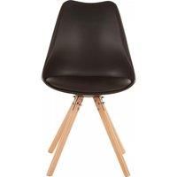Premier Housewares Dining White Chair Faux Leather Dining Chair Cushion Table Chair Dark Brown Beechwood legs Kitchen Table and Chairs Dining Chair