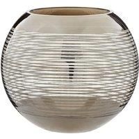 Premier Housewares Rounded Glass Vase with Nickel Stripe - Large