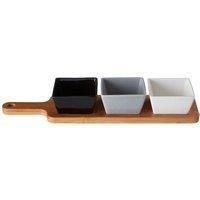 Premier Housewares 1104733 Serving Board, Bamboo, Porcelain