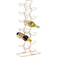 Premier Housewares 509916 Wine Rack, Copper Plated Iron Wire, One Size
