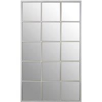 Premier Housewares Descartes Large Wall Mirror - Silver Metal
