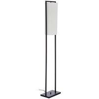 Interiors By Premier Floor Lamp - Black Base/White Linen Shade