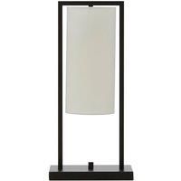 Interiors By Premier Table Lamp - Black Base/White Linen Shade