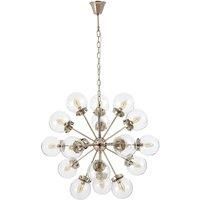 Premier Housewares Asterid Pendant Light with Clear Glass Shades