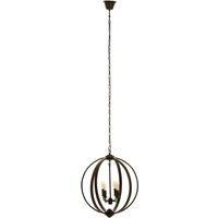 Premier Housewares Censer Pendant Lamp  Black Metallic Finish