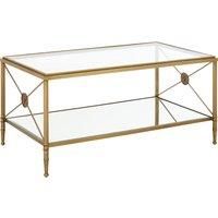 Coffee Table With Gold Finish Frame