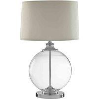 Interiors By Ph Edna Small Ivory Silk Shade Table Lamp, White