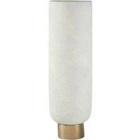 Interiors By Ph Large White Pedestal Vase With Gold Base