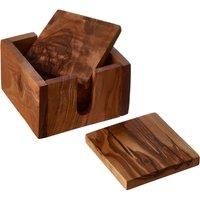 Premier Housewares Kora Square Coasters With Holder - Set of 4