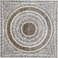 Premier Housewares Modello Wall Art with Wood Carving - Antique Silver Finish