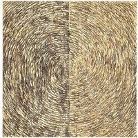 Premier Housewares Modello Wall Art with Wood Carving - Gold Finish