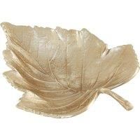Premier Housewares Prato Leaf Dish - Gold Finish