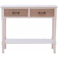 Interiors By Ph Console Table 2 Drawers Pearl White / Sahara