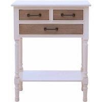 Interiors By Ph Console Table 3 Drawers Pearl White / Sahara