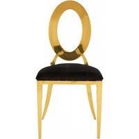Orsina Sarita Stackable Oval Dining Chair in Gold