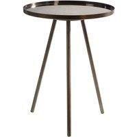 Interiors by PH Side Table With Black Finish Legs