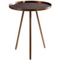 Interiors by PH Side Table With Copper Finish Legs