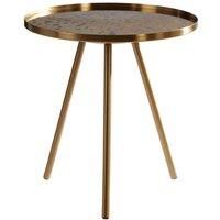 Interiors by PH Side Table With Gold Finish Legs