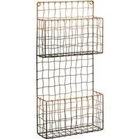 Mimo Wire Wall Mounted Magazine Rack - Black/Rose Gold