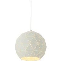 Premier Housewares Small Mateo Pendant Ceiling Light  White