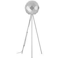 Premier Housewares Mateo Geometric Floor Lamp with Steel Base - Silver