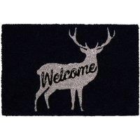 Premier Housewares Blue Coir Doormat - Welcome Deer