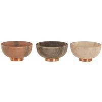 Maison Set of 3 Dipping Bowls Rich Copper Finish Base