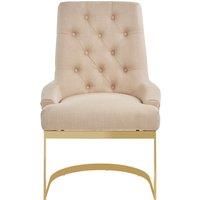 Etta Avenue Carwell Upholstered Dining Chair Gold/Beige 93cm H X 59cm W X 59cm D