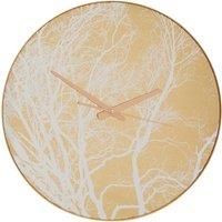Premier Housewares Fifty Five South Celina Wall Clock with Gold Branch Pattern