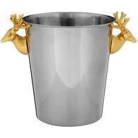 Premier Housewares Wine Cooler Silver Drinks Cooler Stainless Steel Wine Bottle Cooler Champagne Buckets with Handles Wine Cooler Bucket 21 x 21 x 21