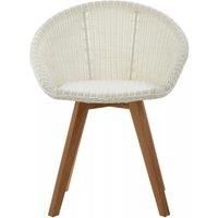 Accent Chairs Carla Chair   Teak Wood   Faux Rattan