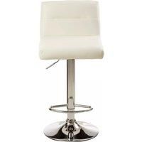 Bar Stools Athena Bar Stool   White Faux Leather   Chrome Base
